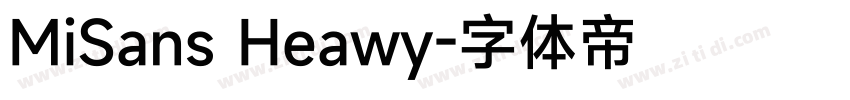 MiSans Heawy字体转换